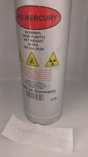 SILVER LIQUID MERCURY 99.999%