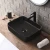 Import High quality Sanitary Matt Black Bathroom Sink Ceramic Lavabo Countertop Hand Wash Basin from China