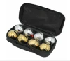 Boules sets ball in silver and golden color with durable black nylon case