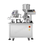 Fully Automatic Rotary Sauce Ketchup Milk Yogurt Ice Cream Cup Filling And Sealing Machine