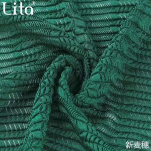 Lita J071850-1# Nylon+Spandex good quality mesh fabric wheatear-design tulle stretch net soft lace fabric
