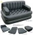 Import Inflatable multi-purpose sofa bed lounge indoor home two seats modern sofa from China