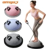 Half Ball Balance Trainer with Straps Yoga Balance Ball Anti Slip for Core Training Home Fitness Strength Exercise