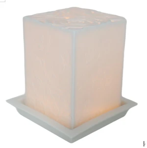 New modern ceramic patterned square with chassis LED bedroom night light221-218666