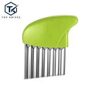 topknivesllc Crinkle Vegetable Cutter with Green Handle - TKKIT-989540642043