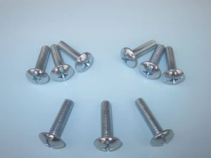 cross -slotted combination round head machine screw