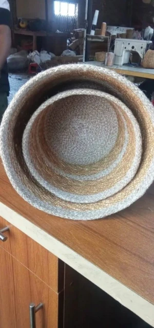 Homemade Seagrass Basket, Eco - Friendly Natural storage Basket.