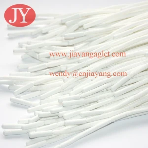 Jiayang Customized color string plastic tipping custom logo injection cord end aglet