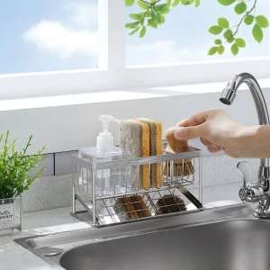 Hand washing liquid fertilizer soap towel dishwashing sponge sink drain rack custom