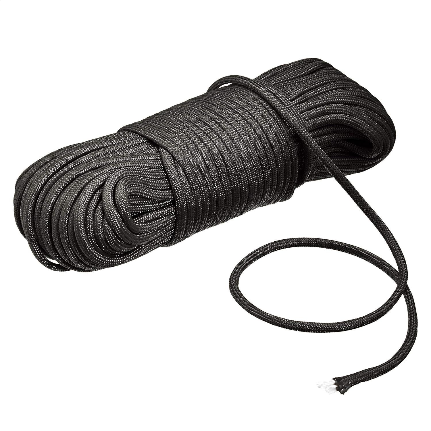 Abma Cord 4mm Paracord 550 10m Nylon Touw Type III 7 Strengen Koord voor DIY, Camping, Survival, Outdoor - Max. 250kg - Legergroen