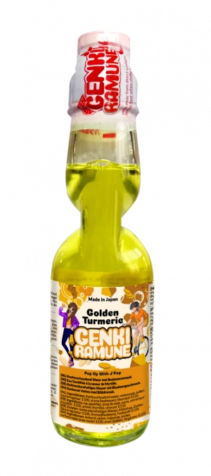 Golden Turmeric  Genki (HEALTHY) Ramune Soda