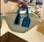 Import Handmade Palm Straw Tote Bag with Blue Door Motif from Tunisia