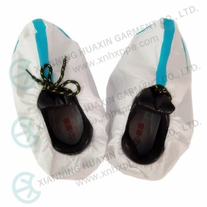 TYPE PB 4B Disposable White Microporous Shoe Cover With / Without Anti-slip PVC Sole
