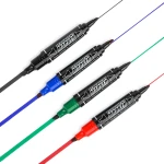 Wholesale 4colors Dual Tip Marker Pens alcohol permanent marker pen waterproof Oil Based factory price permanent marker