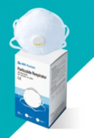 FFP2 respirator with valve cup type
