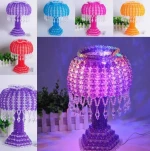 Creative hand-woven mushroom table lamp