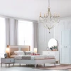 Bedroom Furniture Set soft solid white luxury storage bedroom set with wardrobe bedside table bed with base 5 set