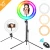Import 10.2" ring light led selfie with rotary tripod stand and phone holder,  Desktop Selfie Light Ring Led Camera Ringlight from China