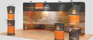 10ft aluminum frame portable tension fabric trade show exhibition booth display stand