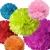 10&quot; Tissue Hanging Paper Pom-poms Flower Ball Wedding Party Outdoor Decoration(PINK)