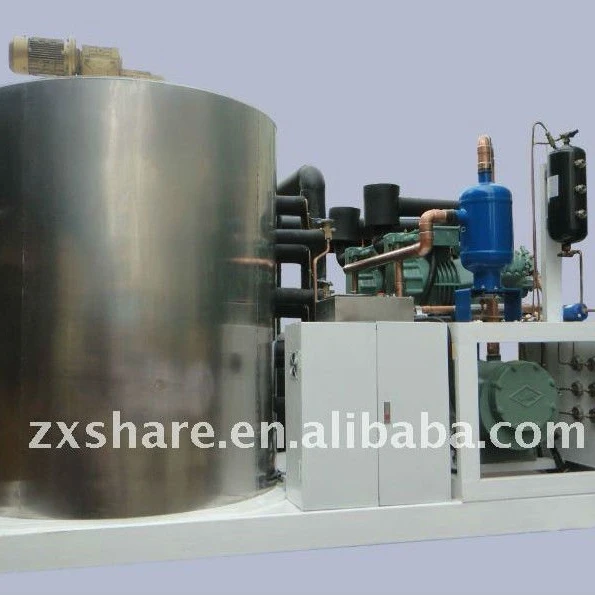 10T flake ice maker, ice flake making machine with PLC automatic system