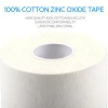 1.25*13.7 Zinc oxide white cotton porous strapping sports tape