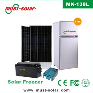 12V DC/230V AC Solar Panel Charging Solar Freezer 138L for Home Use