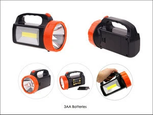 150 LM F8+2W COB Battery-powered Spotlight with Handle and Sidelight, Lightweight for Outdoors Searchlight