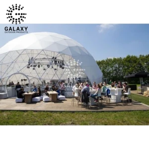 15M 16M 17M Waterproof White Dome House Outdoor PVC Soundproof And Heat Insulation Event Dome Tent With A Luxurious Glass Door