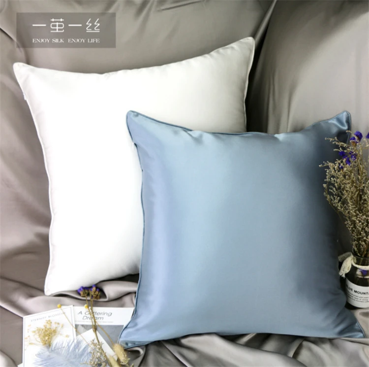 18 x 18 inch Silk Cushion Cover 100% Pure Mulberry Silk Decorative Sham Covers Satin Silk Throw Pillow  Cover