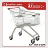 180L volume wholesale zinc supermarket luggage cart with wheels