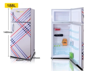 188L DC 12v  Solar power vertical refrigerator