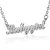 Import 18K Gold Plated Initial Letter Pendant Necklaces Stainless Steel Custom Name Plate Necklace For Women from China