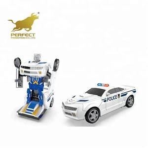 2 in 1 electric universal car transform robot deformation toy with light and music