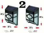 2 pack solar fence light Solar Power Panel Sound & Light Sensor 2 LEDs Energy Lamp for Wall Stairway