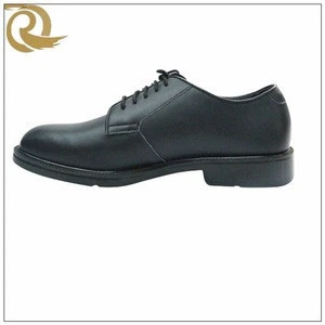 2015 man dress black leather army safety police officer shoes