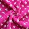 2016 hot sale star printed coral fleece fabric