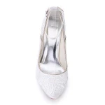 2017 New middle high heel pointy toe handmade lace line bridal shoes for wedding party shoes wedding shoes made in china