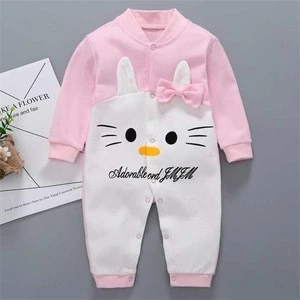 2018 autumn and winter long sleeve knitted 100% cotton baby clothing romper
