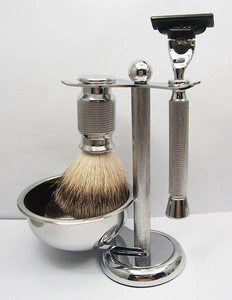 2018 China new style mens shaving kit metal razor and removeable shaving stand