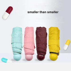 2018 Mini Folding Portable pocket water spray capsule umbrella
