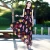 Import 2020 High Quality Lady One piece Dress Rose Floral Print Elegant Casual Dresses Bohemian Floral Resort Style Bridesmaid Dress from China