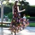 Import 2020 High Quality Lady One piece Dress Rose Floral Print Elegant Casual Dresses Bohemian Floral Resort Style Bridesmaid Dress from China