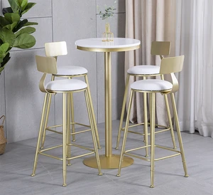 2020 new fashion cafe furniture cheap used iron legs 105cm 75cm high bar chair