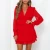 Import 2020 new fashion trendy women clothings ladies red color chiffon dress wholesale women apparel from China
