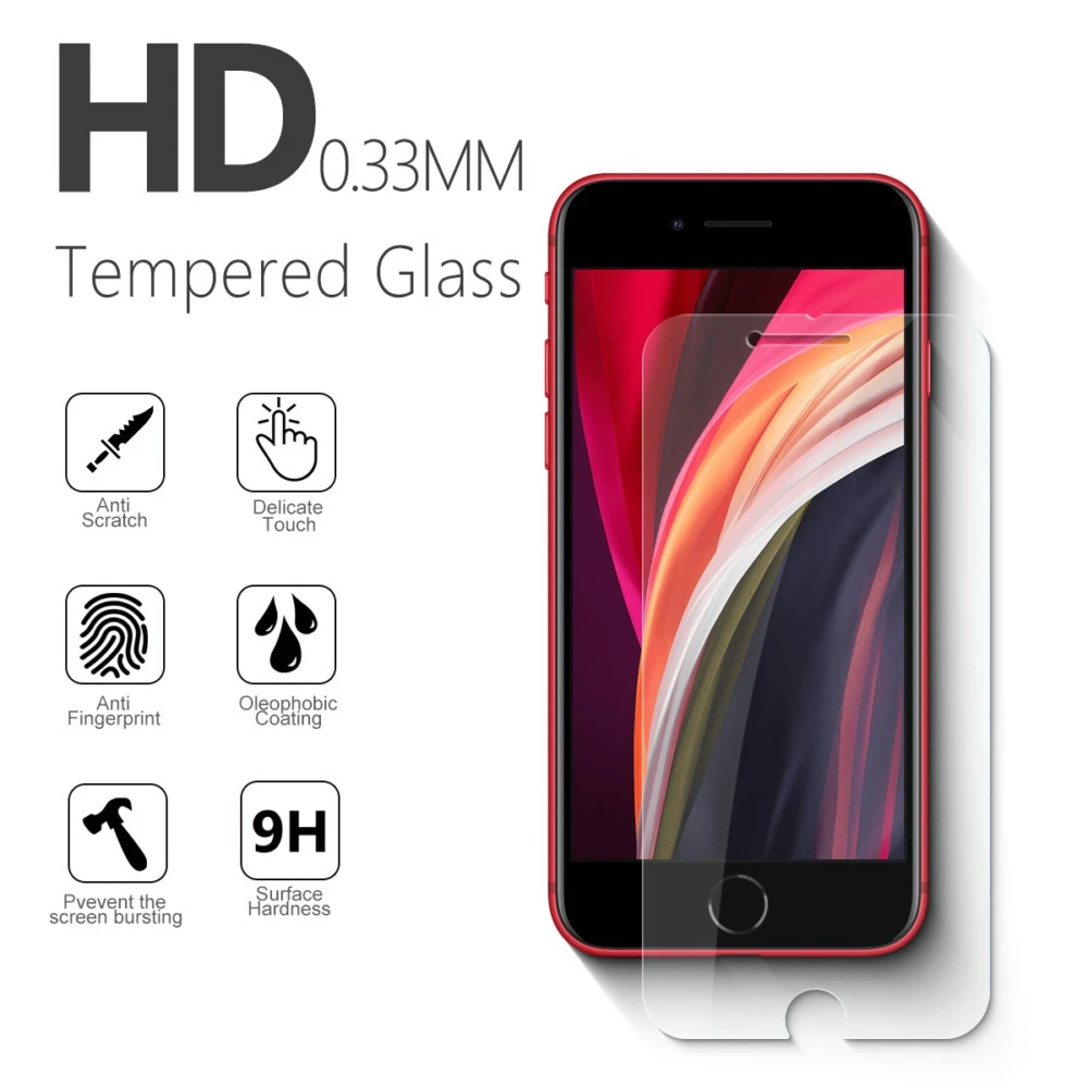 2020 Vmax new model 9h hardness anti scratch tempered glass screen protector for iphone SE2