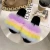 Import 2021 Fashion designer summer fluffy slipper furry plush female luxury famous brands customize cheap womens sandals fur slippers from China