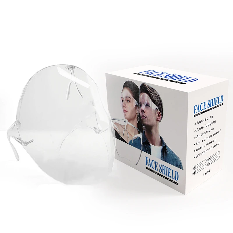 2021 Hot Sales Sunglasses Acrylic Full Face Shield Plastic Acrylic Faceshield Anti Fog Face Shield