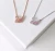 Import 2021 mother day gift fashion minimalist necklace charms choker chain swan crystal pendant necklace 925 silver jewelry necklace from China