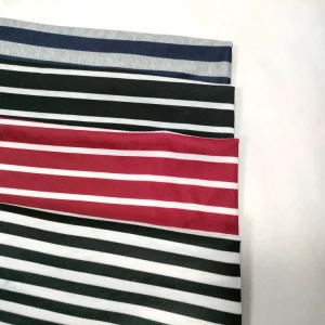 2021 summer popular T-shirt stripe printed polyester fabric